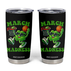 Basketball St Patricks Day Tumbler Cup Mad Madness Irish Shamrock Playing Basketball Player Team Boys TS10 Black Print Your Wear