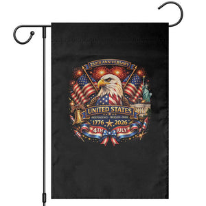 250 Years Of Freedom America Garden Flag USA Independence 250th Anniversary 1776 2026 Patriotic Eagle Flag TS10 Black Print Your Wear