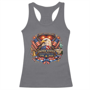 250 Years Of Freedom America Racerback Tank Top USA Independence 250th Anniversary 1776 2026 Patriotic Eagle Flag TS10 Charcoal Print Your Wear