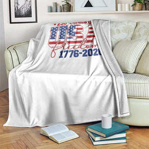 USA 250 Years Of Freedom Throw Blanket USA Independence 250th Anniversary 1776 2026 Patriotic Flag TS10 Print Your Wear