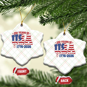 USA 250 Years Of Freedom Ceramic Ornament USA Independence 250th Anniversary 1776 2026 Patriotic Flag TS10 Print Your Wear