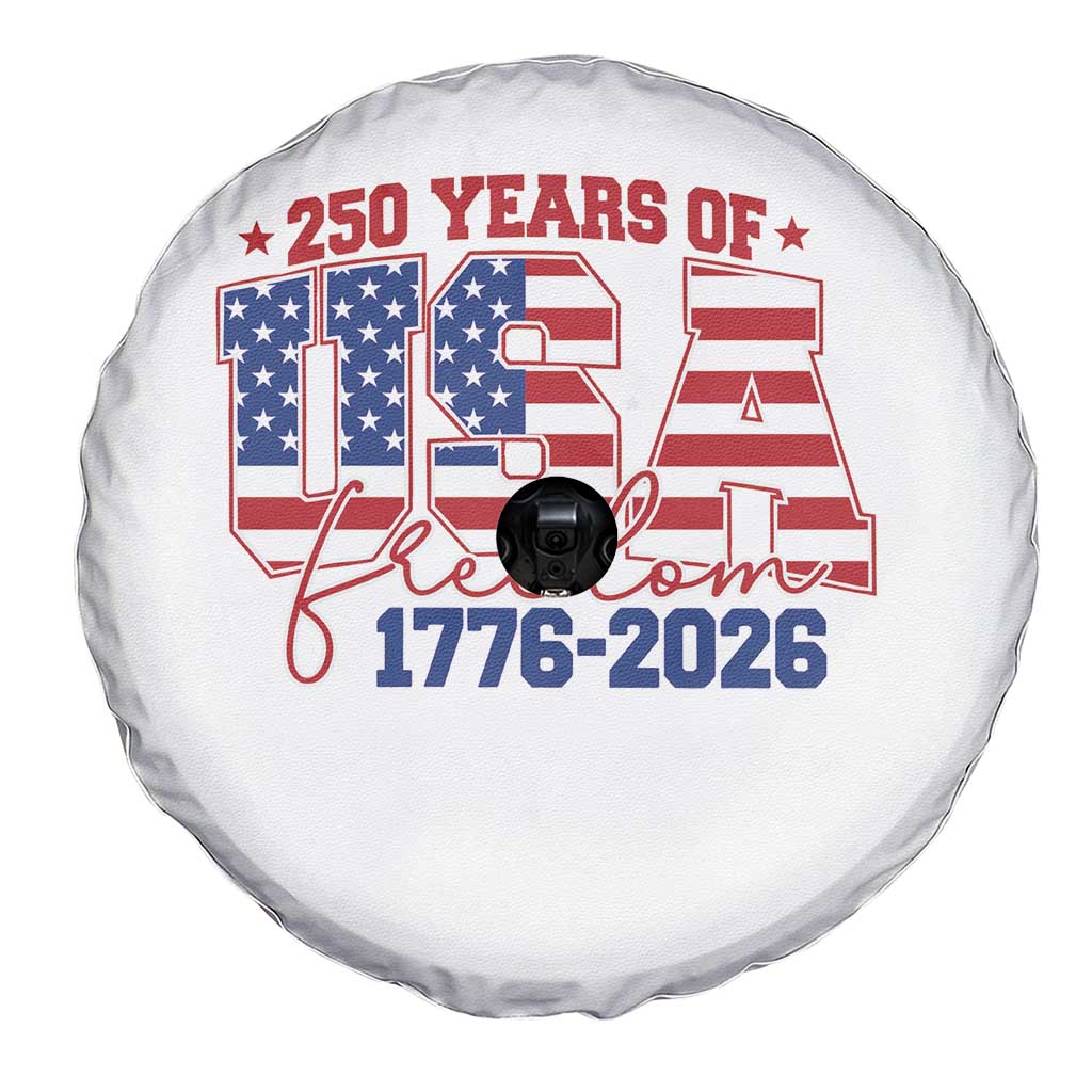 USA 250 Years Of Freedom Spare Tire Cover USA Independence 250th Anniversary 1776 2026 Patriotic Flag TS10 Print Your Wear