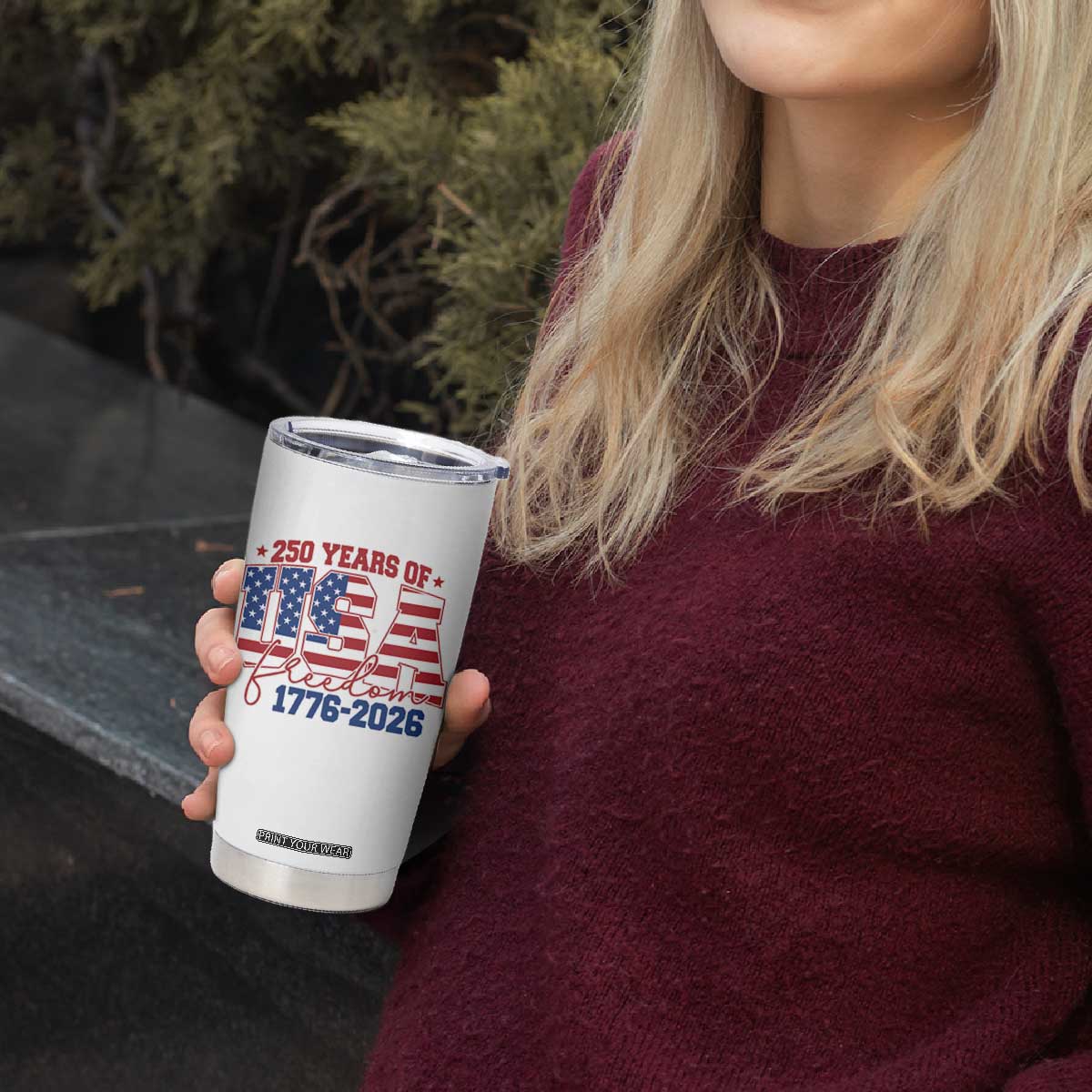 USA 250 Years Of Freedom Tumbler Cup USA Independence 250th Anniversary 1776 2026 Patriotic Flag TS10 Print Your Wear