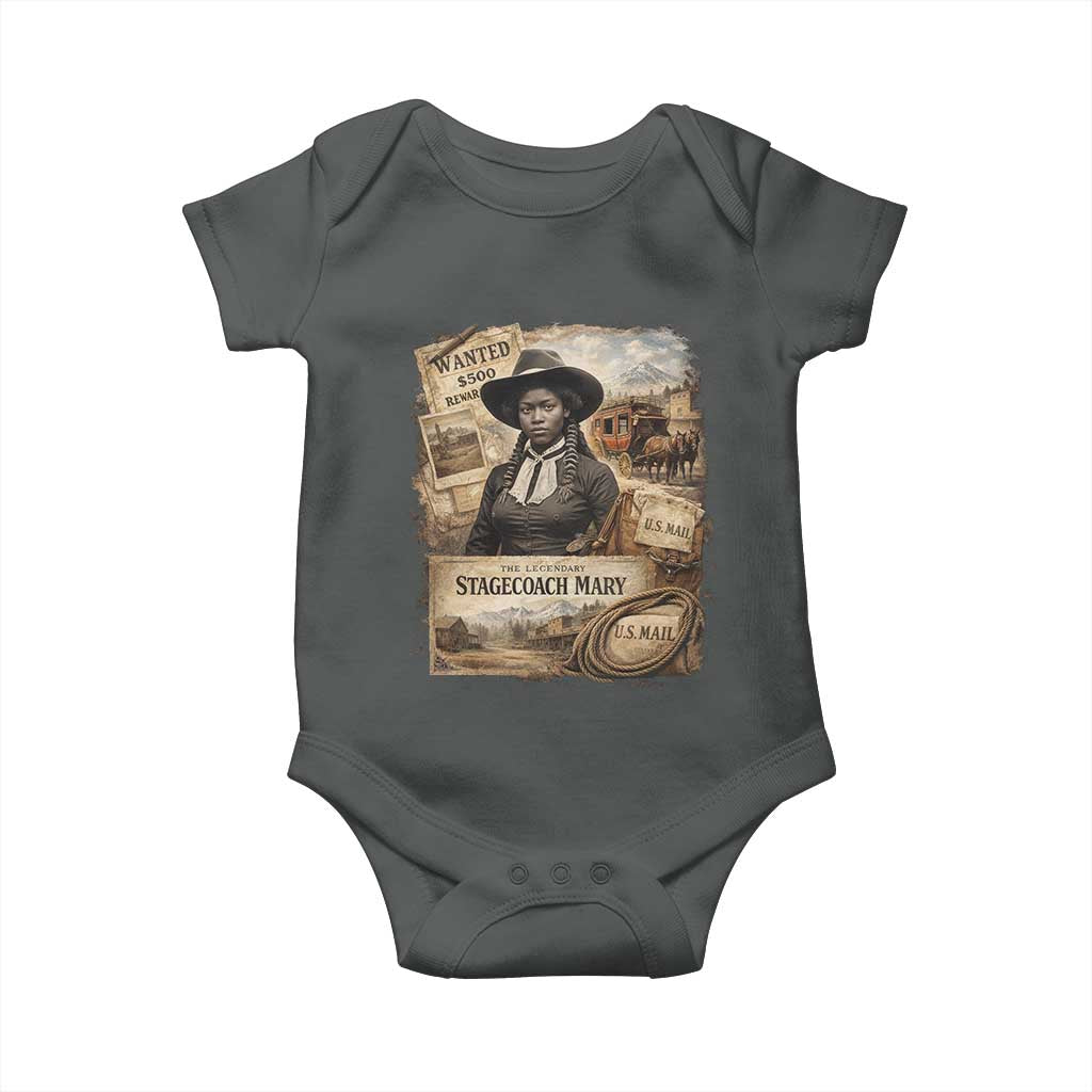 Black History Black Cowgirl Baby Onesie Western Rodeo African American Melanin Texas Women TS10 Dark Heather Print Your Wear