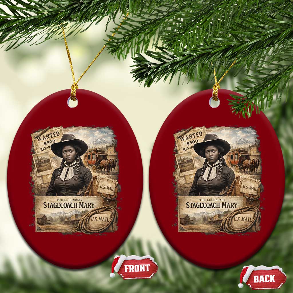 Black History Black Cowgirl Ceramic Ornament Western Rodeo African American Melanin Texas Women TS10 Print Your Wear