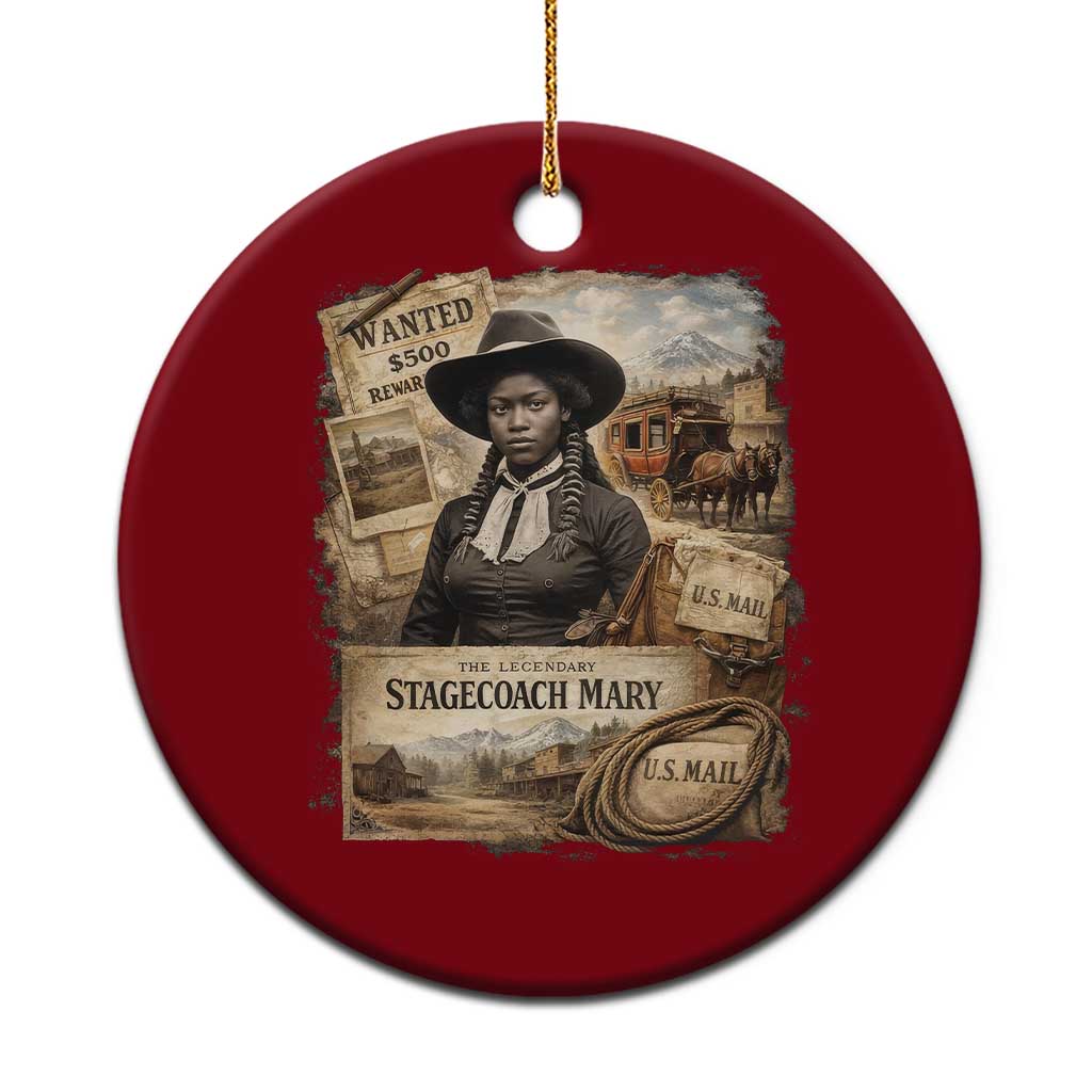 Black History Black Cowgirl Ceramic Ornament Western Rodeo African American Melanin Texas Women TS10 1pc Red Print Your Wear