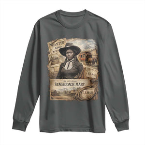 Black History Black Cowgirl Long Sleeve Shirt Western Rodeo African American Melanin Texas Women TS10 Dark Heather Print Your Wear