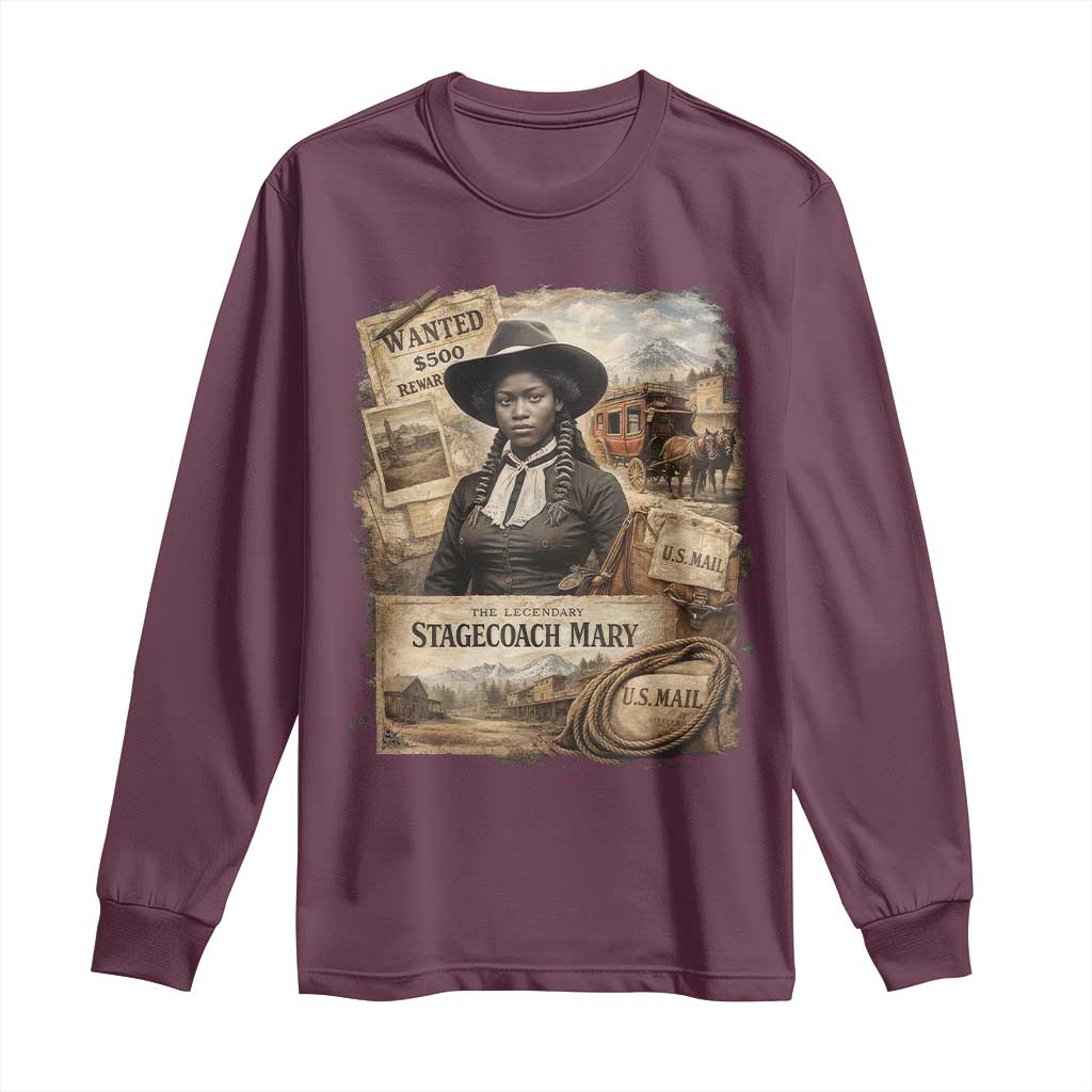 Black History Black Cowgirl Long Sleeve Shirt Western Rodeo African American Melanin Texas Women TS10 Maroon Print Your Wear
