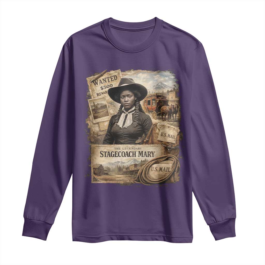 Black History Black Cowgirl Long Sleeve Shirt Western Rodeo African American Melanin Texas Women TS10 Purple Print Your Wear
