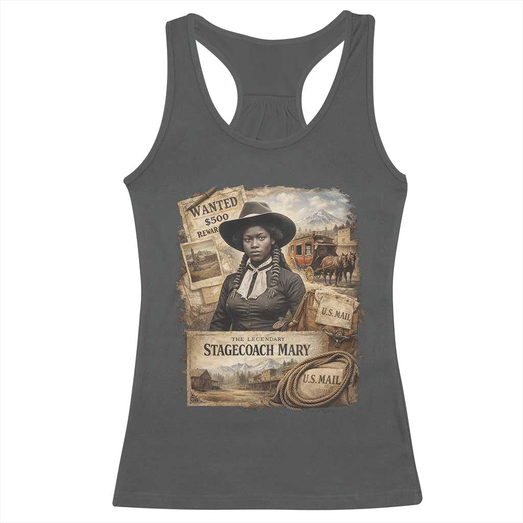 Black History Black Cowgirl Racerback Tank Top Western Rodeo African American Melanin Texas Women TS10 Dark Heather Print Your Wear