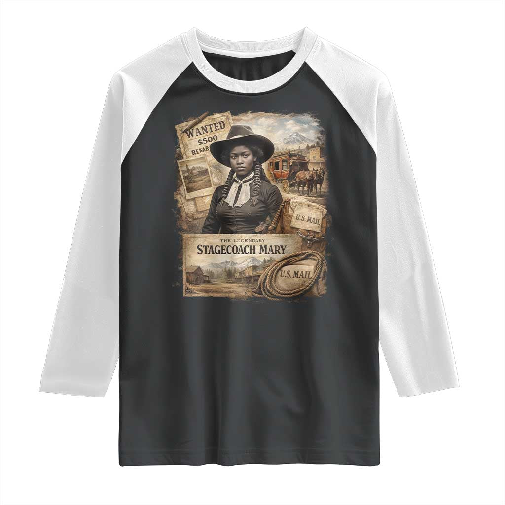 Black History Black Cowgirl Raglan Shirt Western Rodeo African American Melanin Texas Women TS10 Black White Print Your Wear