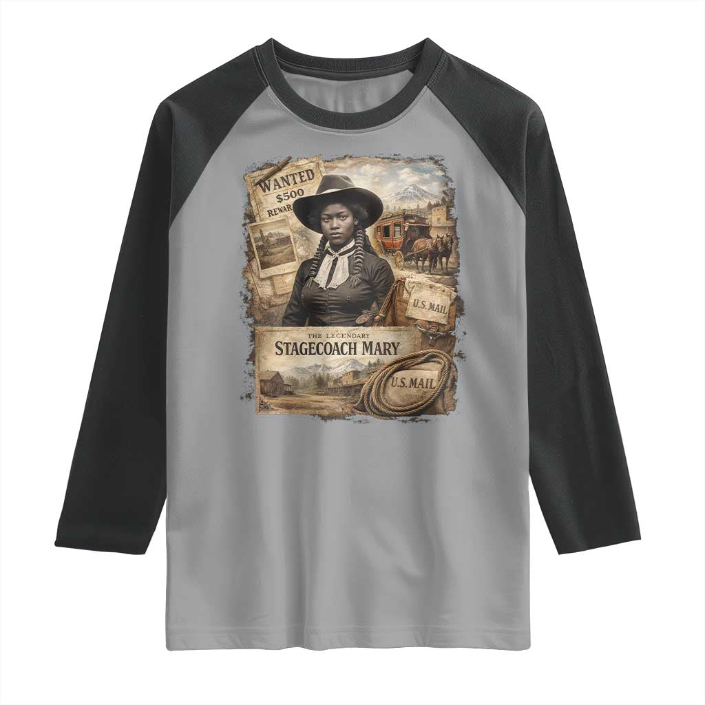Black History Black Cowgirl Raglan Shirt Western Rodeo African American Melanin Texas Women TS10 Sport Gray Black Print Your Wear