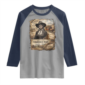 Black History Black Cowgirl Raglan Shirt Western Rodeo African American Melanin Texas Women TS10 Sport Gray Navy Print Your Wear