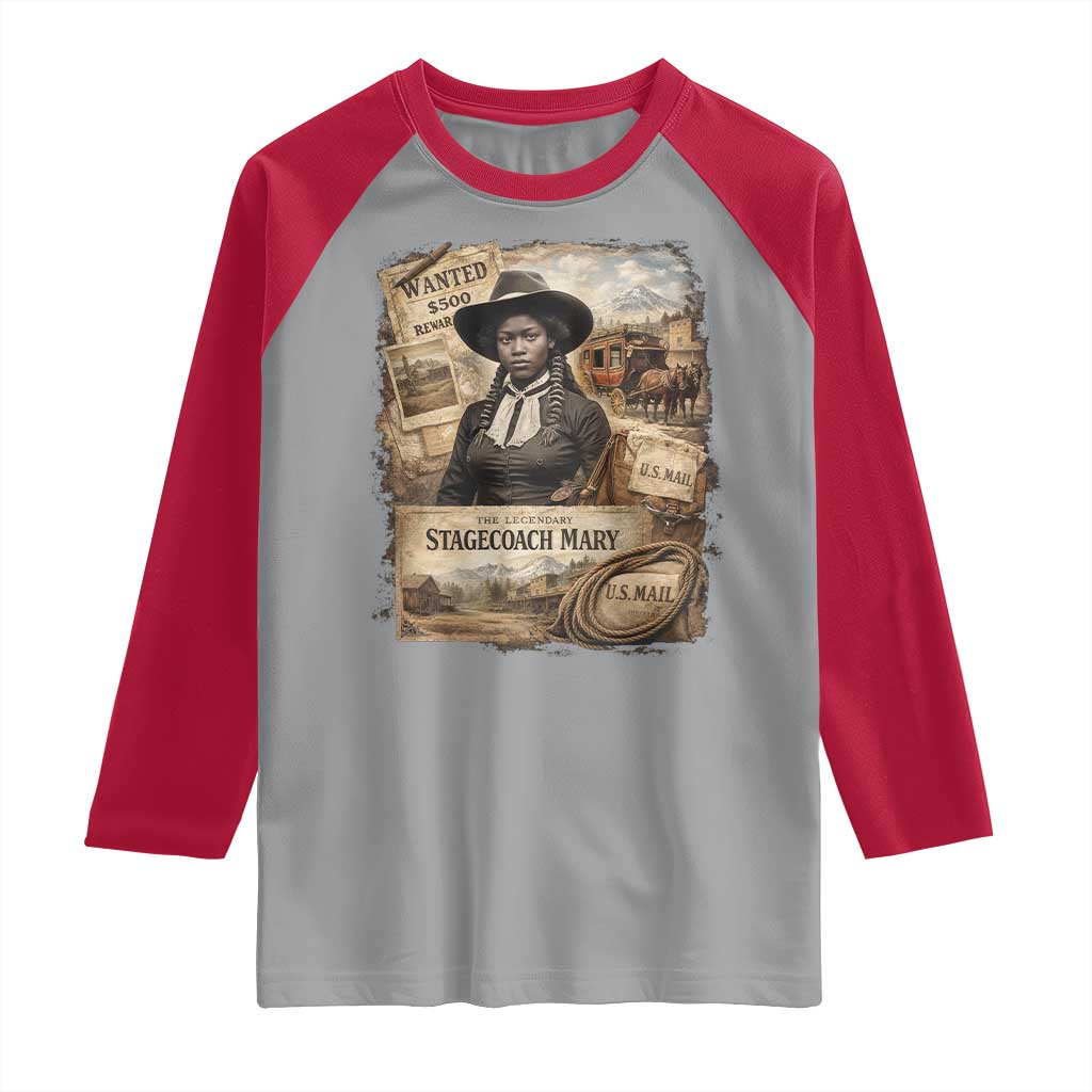 Black History Black Cowgirl Raglan Shirt Western Rodeo African American Melanin Texas Women TS10 Sport Gray Red Print Your Wear