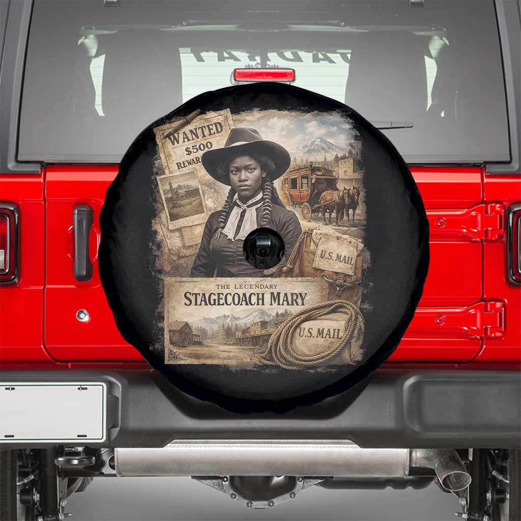 Black History Black Cowgirl Spare Tire Cover Western Rodeo African American Melanin Texas Women TS10 Black Print Your Wear