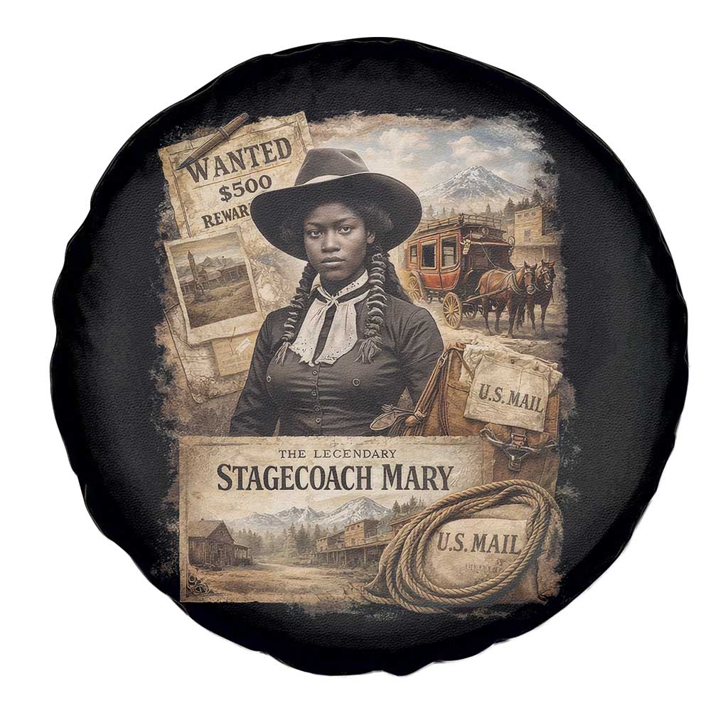 Black History Black Cowgirl Spare Tire Cover Western Rodeo African American Melanin Texas Women TS10 Print Your Wear