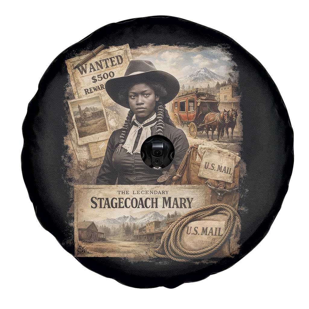 Black History Black Cowgirl Spare Tire Cover Western Rodeo African American Melanin Texas Women TS10 Print Your Wear