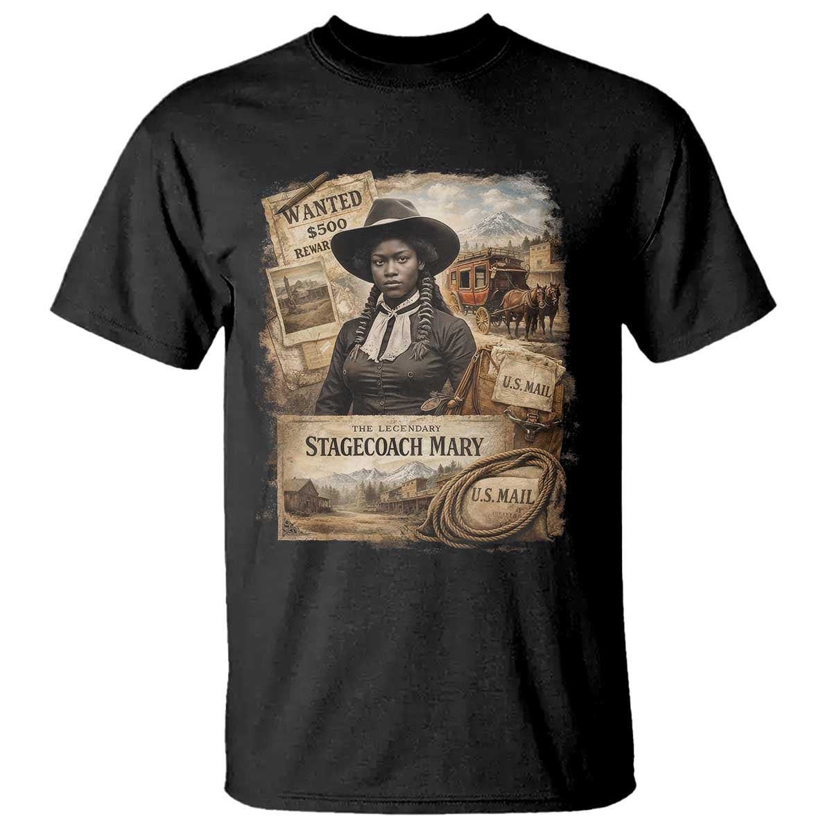 Black History Black Cowgirl T Shirt Western Rodeo African American Melanin Texas Women TS10 Black Print Your Wear