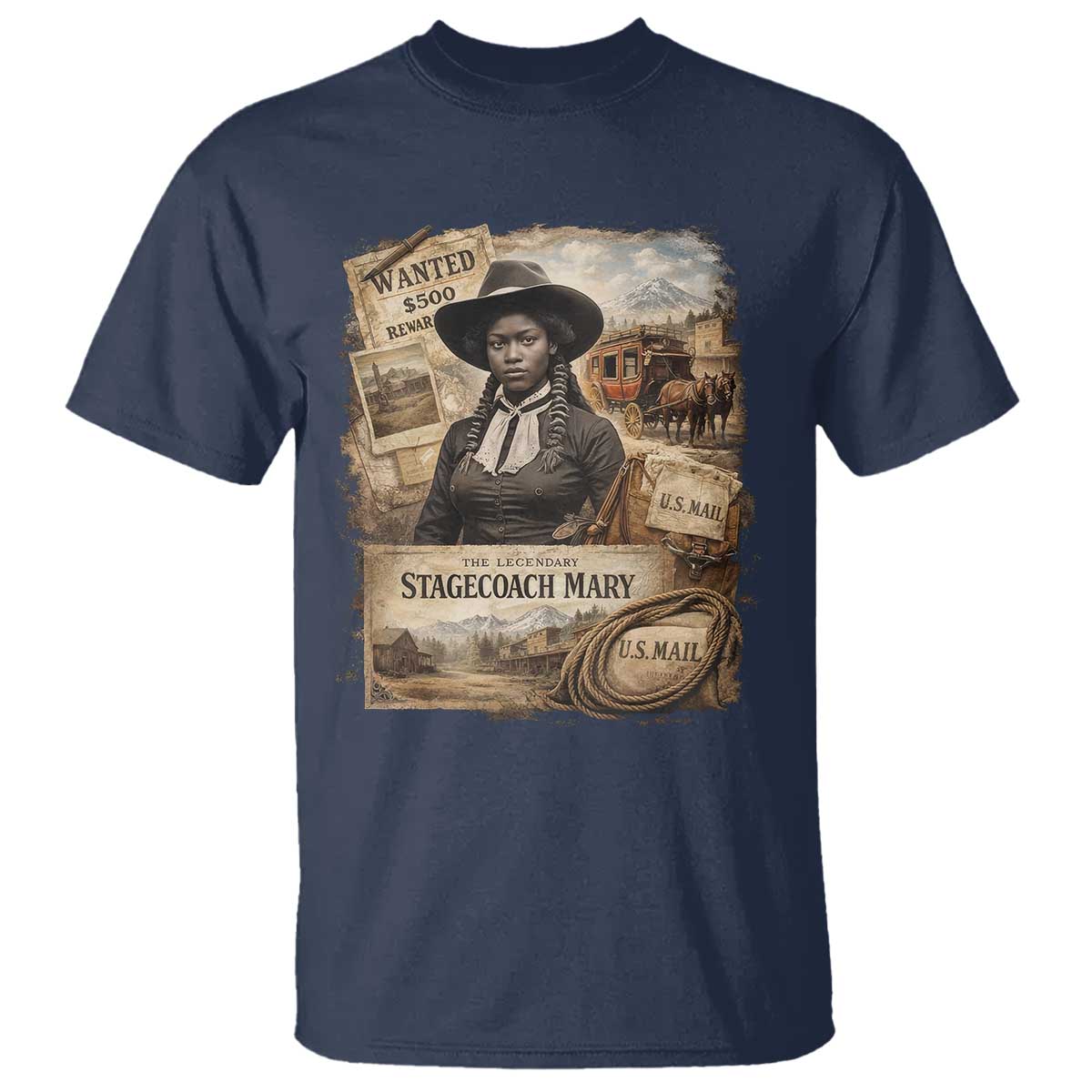 Black History Black Cowgirl T Shirt Western Rodeo African American Melanin Texas Women TS10 Navy Print Your Wear