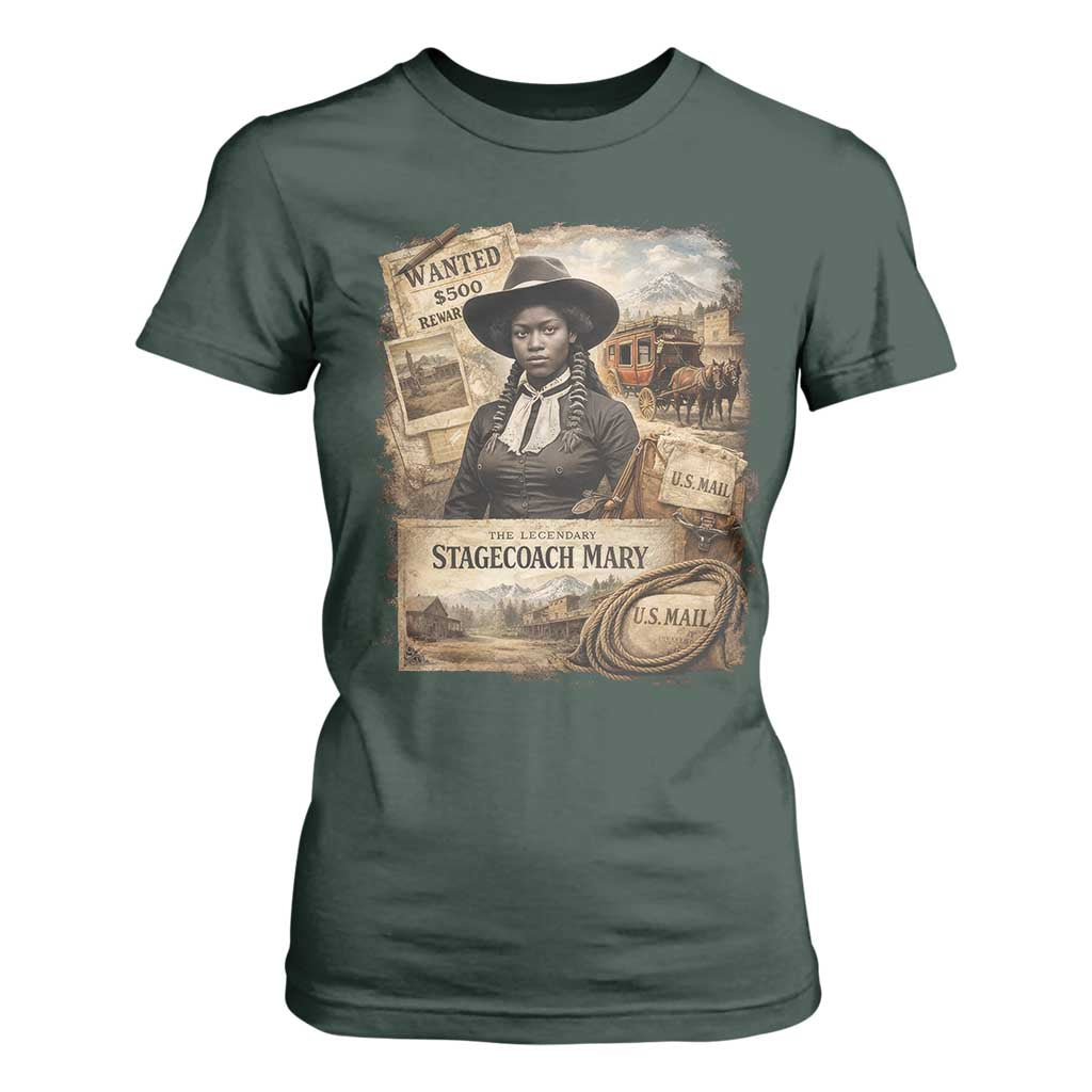 Black History Black Cowgirl T Shirt For Women Western Rodeo African American Melanin Texas Women TS10 Dark Forest Green Print Your Wear