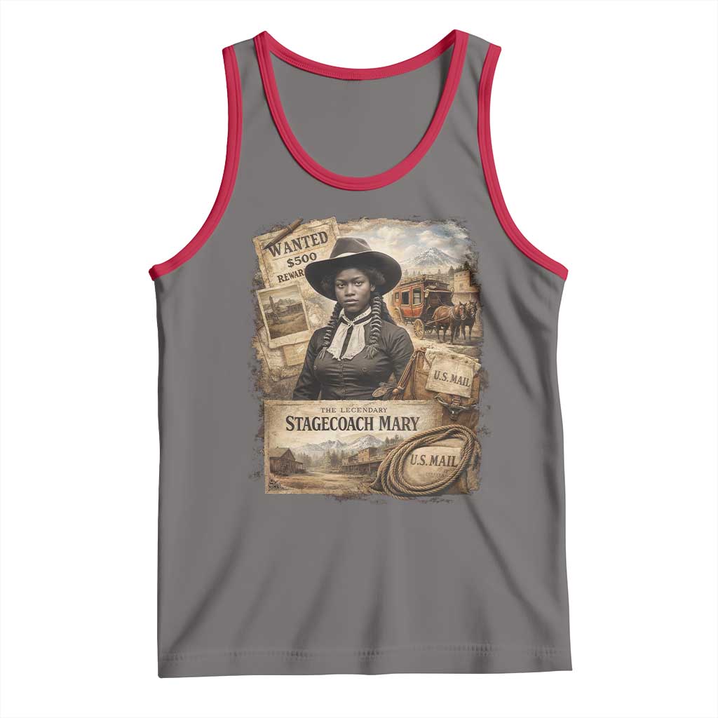 Black History Black Cowgirl Tank Top Western Rodeo African American Melanin Texas Women TS10 Deep Heather Red Print Your Wear