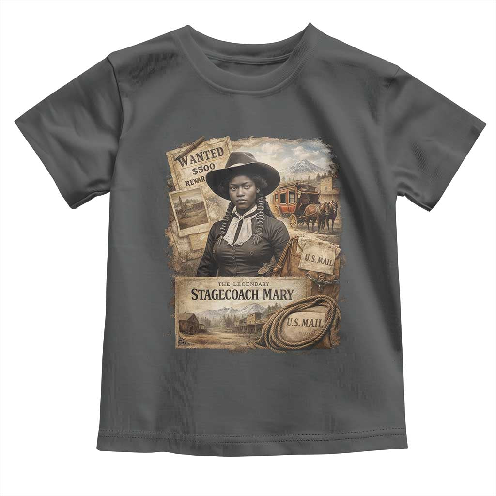 Black History Black Cowgirl Toddler T Shirt Western Rodeo African American Melanin Texas Women TS10 Dark Heather Print Your Wear