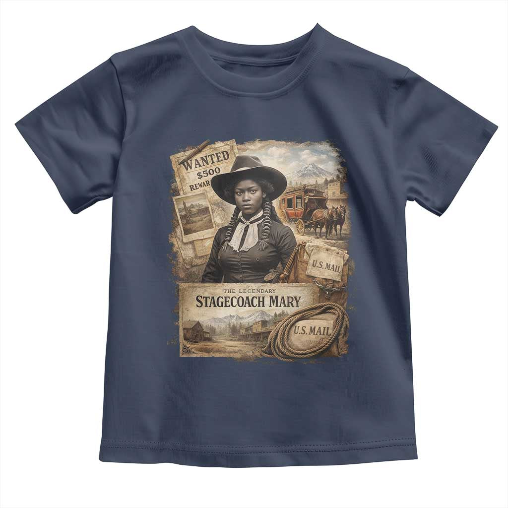 Black History Black Cowgirl Toddler T Shirt Western Rodeo African American Melanin Texas Women TS10 Navy Print Your Wear