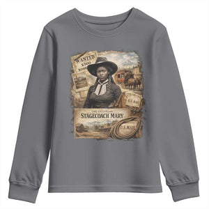 Black History Black Cowgirl Youth Sweatshirt Western Rodeo African American Melanin Texas Women TS10 Charcoal Print Your Wear