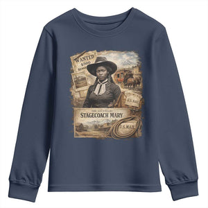 Black History Black Cowgirl Youth Sweatshirt Western Rodeo African American Melanin Texas Women TS10 Navy Print Your Wear
