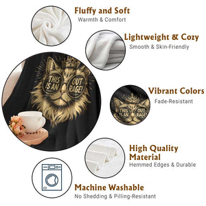 Funny Princess Cat Throw Blanket This Is An Outrage Donut Gold Cat Lover Gifts TS10 Print Your Wear