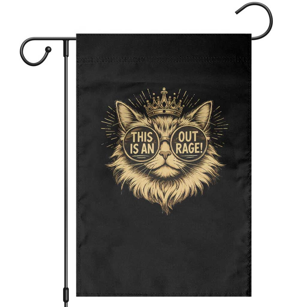 Funny Princess Cat Garden Flag This Is An Outrage Donut Gold Cat Lover Gifts TS10 Black Print Your Wear