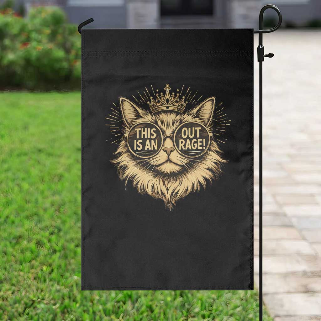 Funny Princess Cat Garden Flag This Is An Outrage Donut Gold Cat Lover Gifts TS10 Print Your Wear