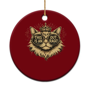 Funny Princess Cat Ceramic Ornament This Is An Outrage Donut Gold Cat Lover Gifts TS10 1pc Red Print Your Wear