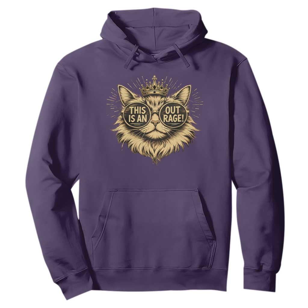 Funny Princess Cat Hoodie This Is An Outrage Donut Gold Cat Lover Gifts TS10 Purple Print Your Wear