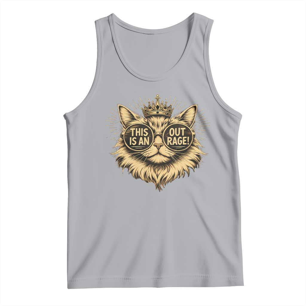 Funny Princess Cat Tank Top This Is An Outrage Donut Gold Cat Lover Gifts TS10 Athletic Heather Print Your Wear