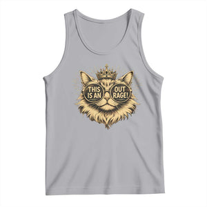 Funny Princess Cat Tank Top This Is An Outrage Donut Gold Cat Lover Gifts TS10 Athletic Heather Print Your Wear