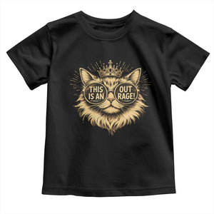 Funny Princess Cat Toddler T Shirt This Is An Outrage Donut Gold Cat Lover Gifts TS10 Black Print Your Wear