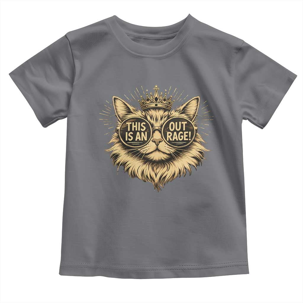 Funny Princess Cat Toddler T Shirt This Is An Outrage Donut Gold Cat Lover Gifts TS10 Charcoal Print Your Wear