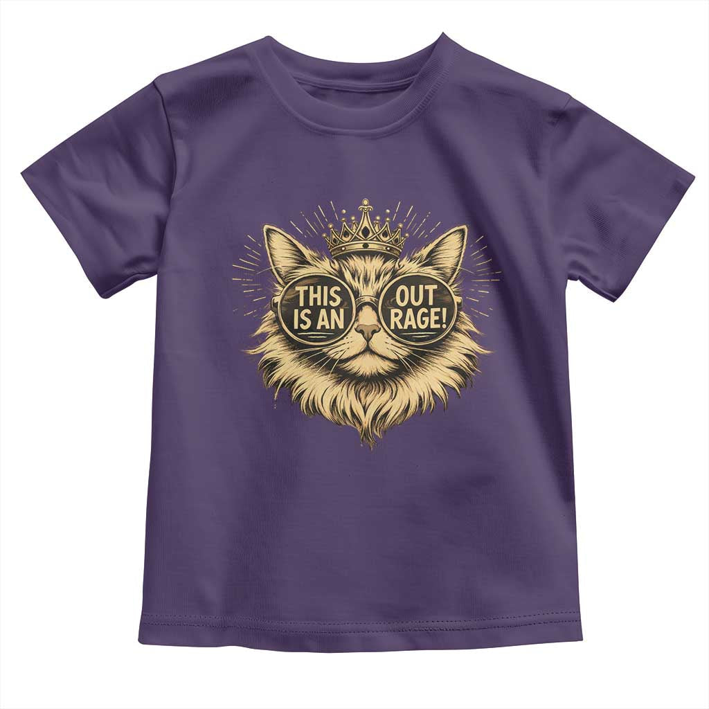 Funny Princess Cat Toddler T Shirt This Is An Outrage Donut Gold Cat Lover Gifts TS10 Purple Print Your Wear