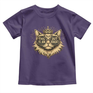 Funny Princess Cat Toddler T Shirt This Is An Outrage Donut Gold Cat Lover Gifts TS10 Purple Print Your Wear