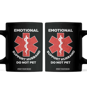 Do Not Pet Husband Coffee Mug Funny Sarcastic Saying TS10 Black Print Your Wear