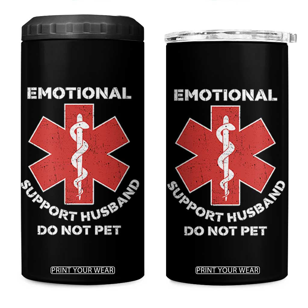 Do Not Pet Husband 4 in 1 Can Cooler Tumbler Funny Sarcastic Saying TS10 One Size: 16 oz Black Print Your Wear