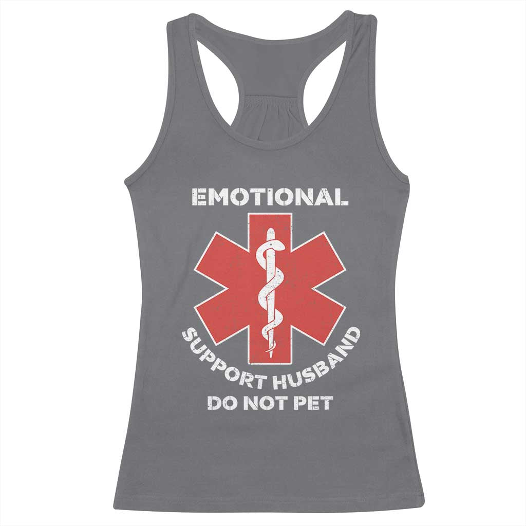 Do Not Pet Husband Racerback Tank Top Funny Sarcastic Saying TS10 Charcoal Print Your Wear