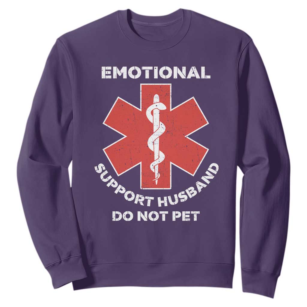 Do Not Pet Husband Sweatshirt Funny Sarcastic Saying TS10 Purple Print Your Wear