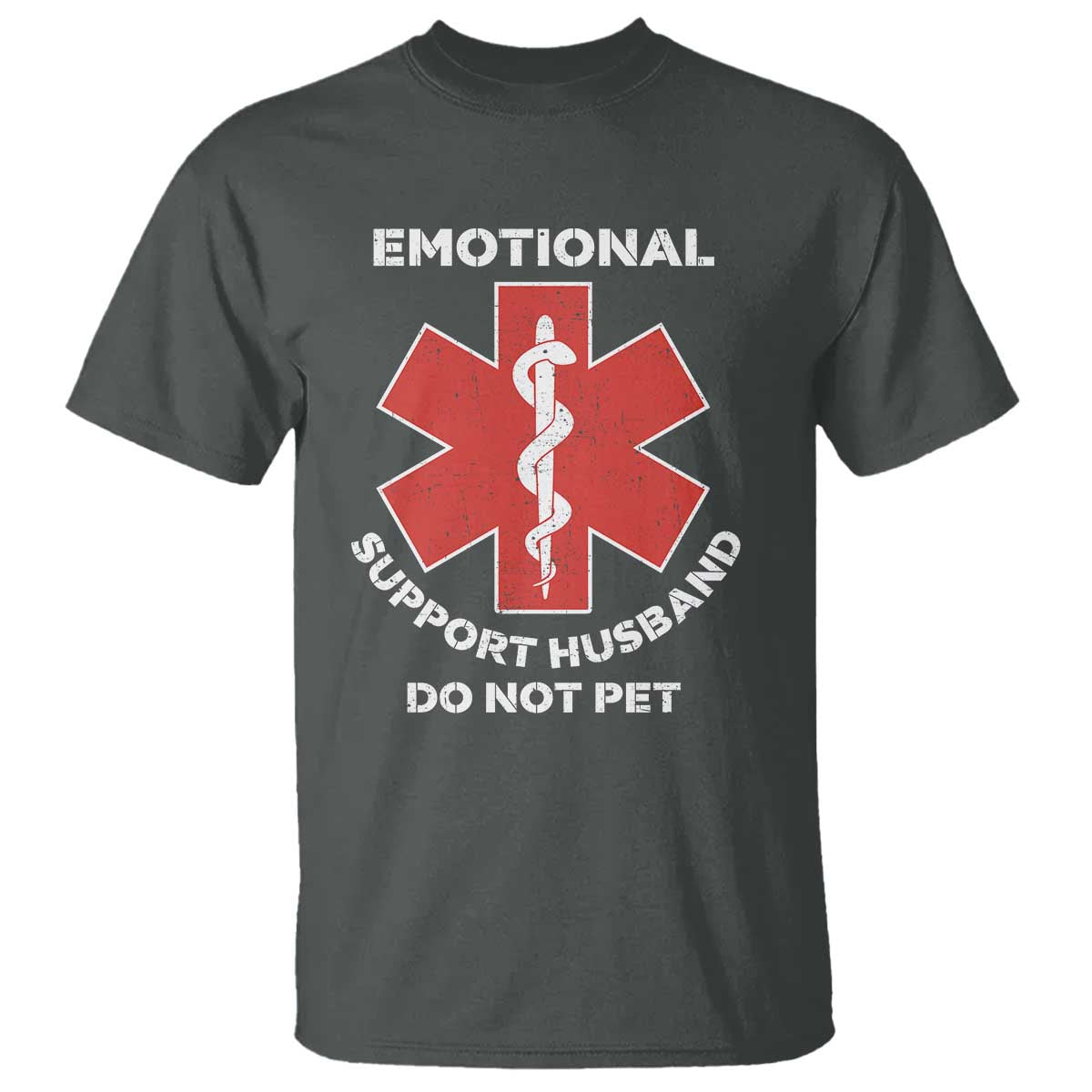 Do Not Pet Husband T Shirt Funny Sarcastic Saying TS10 Dark Heather Print Your Wear
