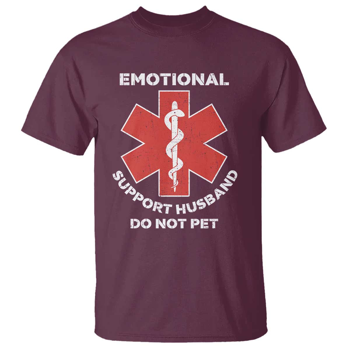 Do Not Pet Husband T Shirt Funny Sarcastic Saying TS10 Maroon Print Your Wear