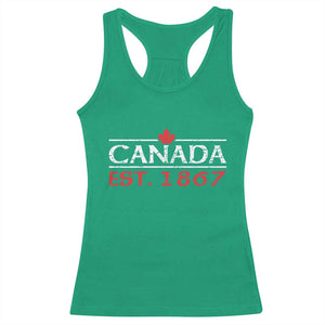 Canadian Maple Leaf Racerback Tank Top Canada Flag Vintage Retro Sport TS10 Irish Green Print Your Wear