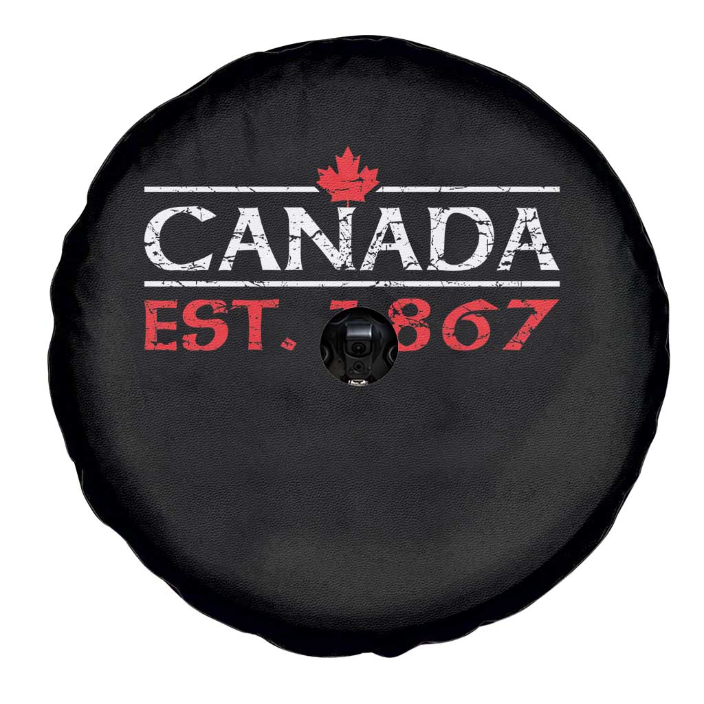 Canadian Maple Leaf Spare Tire Cover Canada Flag Vintage Retro Sport TS10 Print Your Wear