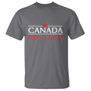 Canadian Maple Leaf T Shirt Canada Flag Vintage Retro Sport TS10 Charcoal Print Your Wear