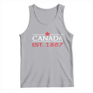 Canadian Maple Leaf Tank Top Canada Flag Vintage Retro Sport TS10 Athletic Heather Print Your Wear